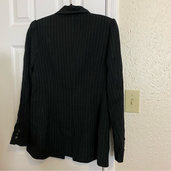 Rachel Roy Collection Pinstripe Puff Sleeve Belted Blazer size 10 - Picture 7 of 9